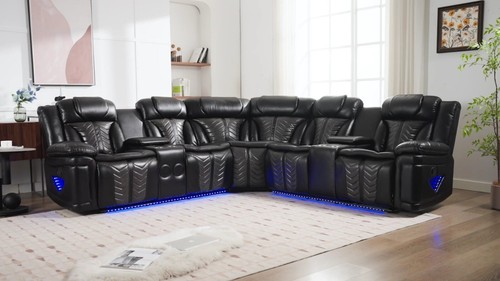 New led black leather - led,