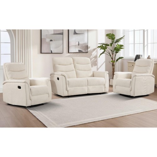 White manual double reclining - white,