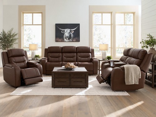 Top grain leather - 3pc, power