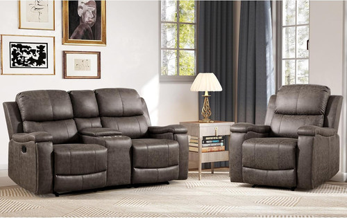 Faux leather manual reclining - manual,