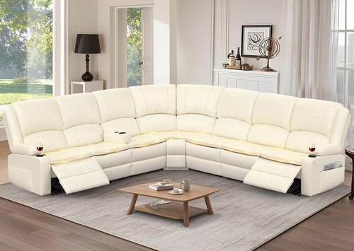 Manual reclining sectional - manual,