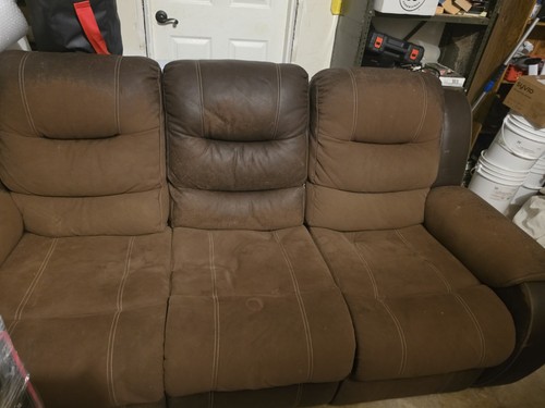 Brown reclining couch and - brown,
