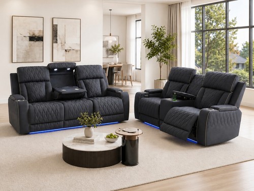 New led 2pc power recliner - 2pc,
