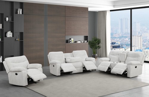 New 3pc beige white - new, sofa