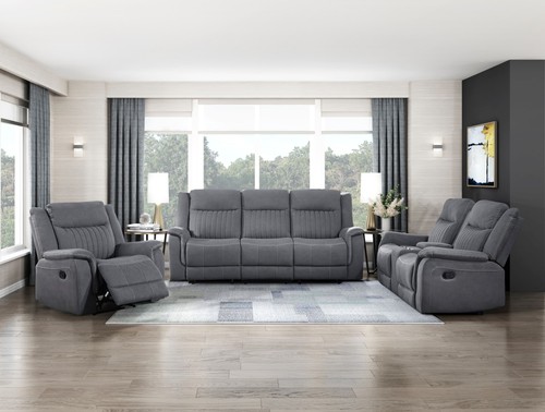 New gray 3pc - gray, sofa